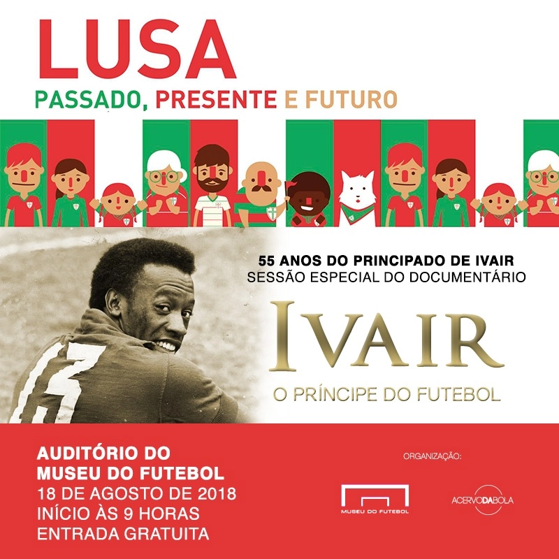 Uma bela homenagem a Ivair em 2018, no Museu do Futebol. Reprodução