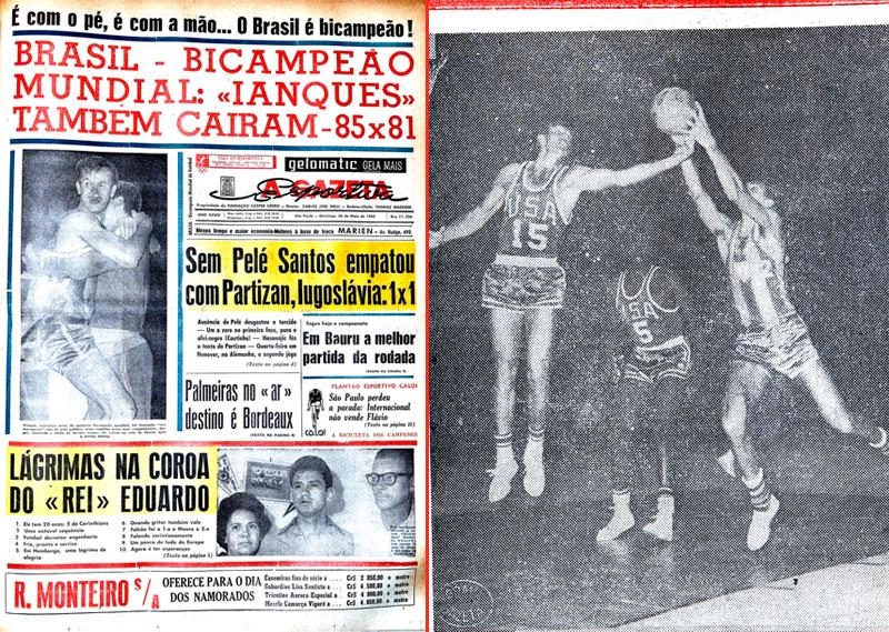 Jatyr era o ala do time que conquistou o bicampeonato mundial em 1963. Foto: Reprodução/A Gazeta Esportiva