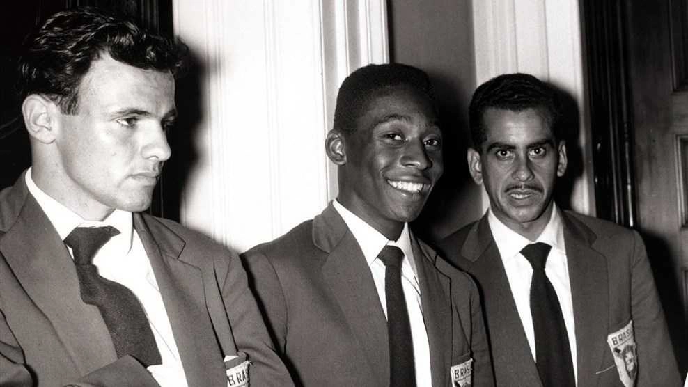 Pepe, Pelé e Zito em 1958. Foto: Divulgação