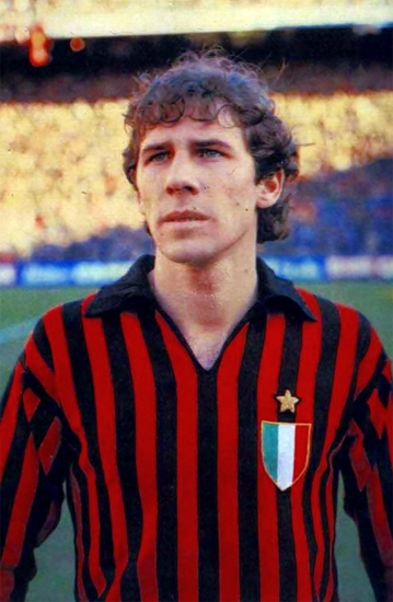 Franco Baresi com a camisa do Milan. Foto: Reprodução