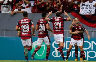 Rubro-Negro vem de vitória sobre o Coxa. Foto: Gilvan De Souza/Flamengo