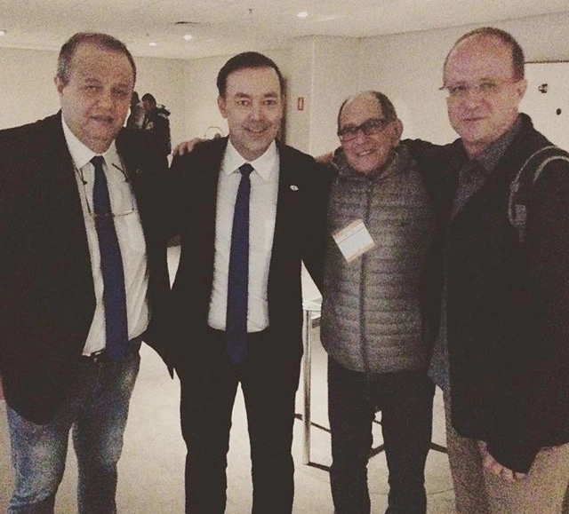 Deva Pascovicci, Leandro Quesada, José Silvério e Rogério Assis. Foto: arquivo pessoal 