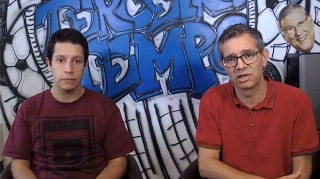 Lucas Reis e Frank Fortes durante a Live do Terceiro Tempo. Foto: Reprodução