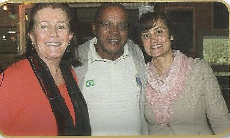 No Panathlon Club de Sorocaba, em junho de 2015. Mercedes Scomparim de Moraes, Paraná e Edileine Pauletti Bazani.Foto: Revista Panathlon Sorocaba