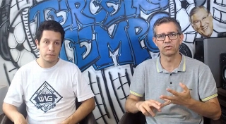 Lucas Reis e Frank Fortes discutem sobre os jogos do Campeonato Paulista. Foto: Reprodução/Facebook