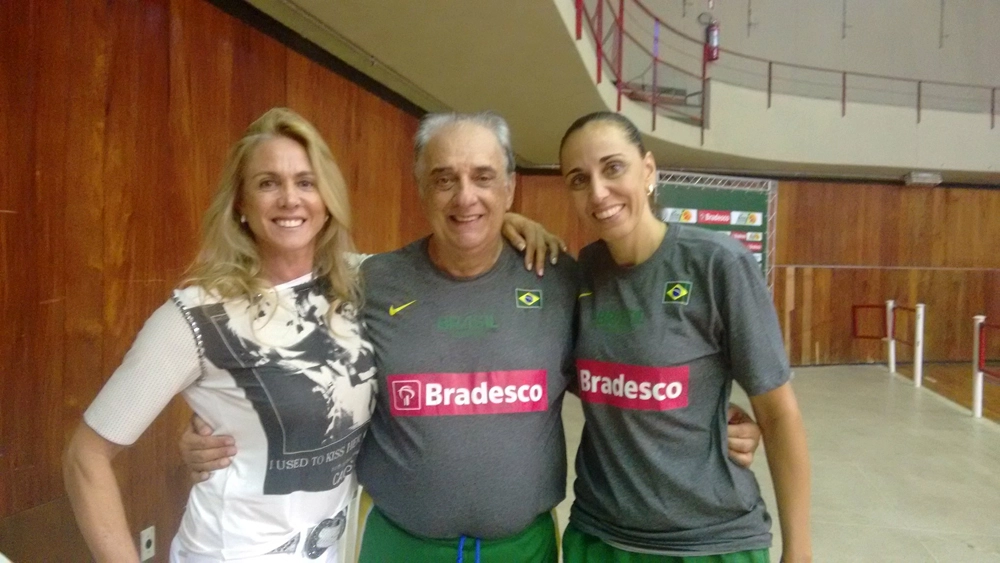 Hortência, Antônio Carlos Barbosa e Adriana Santos, em janeiro de  2016