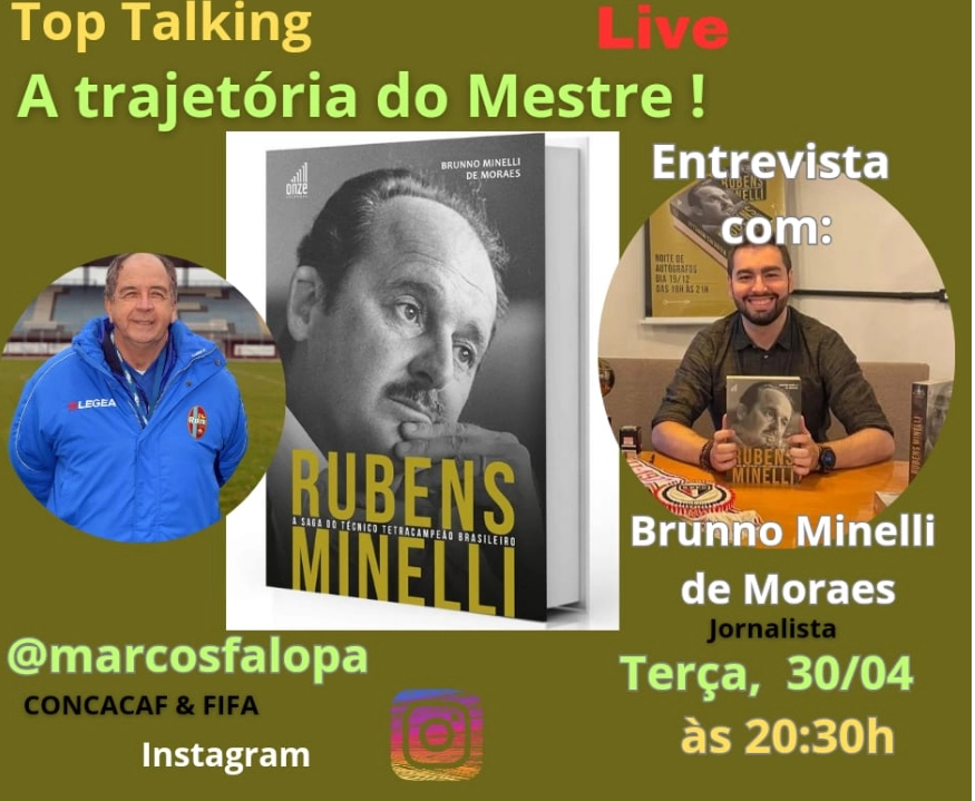 O neto Brunno Minelli, convidado para a live de Marcos Falopa em 30 de abril de 2024