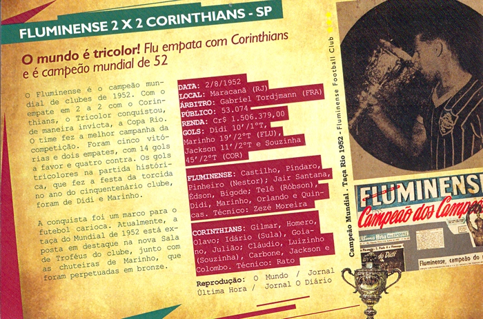 Relembre a conquista do Mundial de 1952 pelo Fluminense