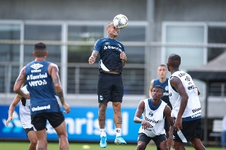Equipe tricolor enfrenta o Aimoré no próximo domingo. Foto: Lucas Uebel / Grêmio FBPA