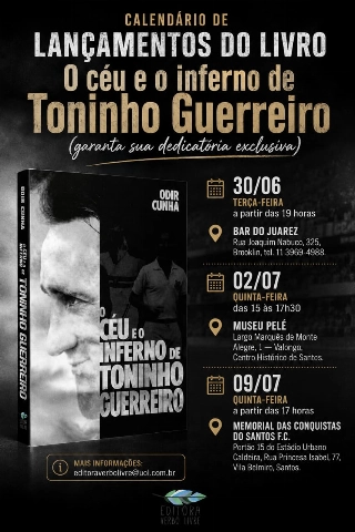 Odir Cunha lan&ccedil;a nova obra sobre Toninho Guerreiro com tr&ecirc;s sess&otilde;es de aut&oacute;grafos