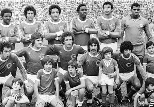 Da esquerda para a direita, em pé: Zé Carlos, Edson, Mauro, Miranda, Gomes e Neneca. Agachados: Capitão, Renato, Careca, Zenon e Bozó. Foto enviada por Luiz Carlos Ferreira