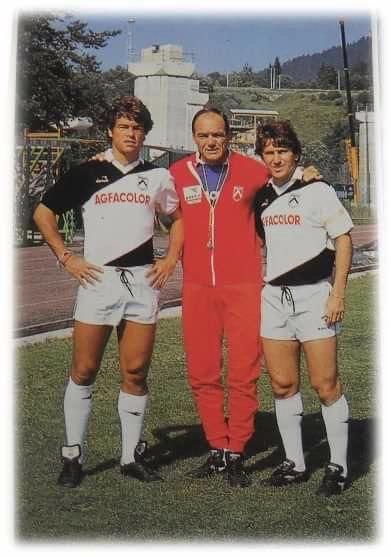 Edinho e Zico na Udinese nos anos 80