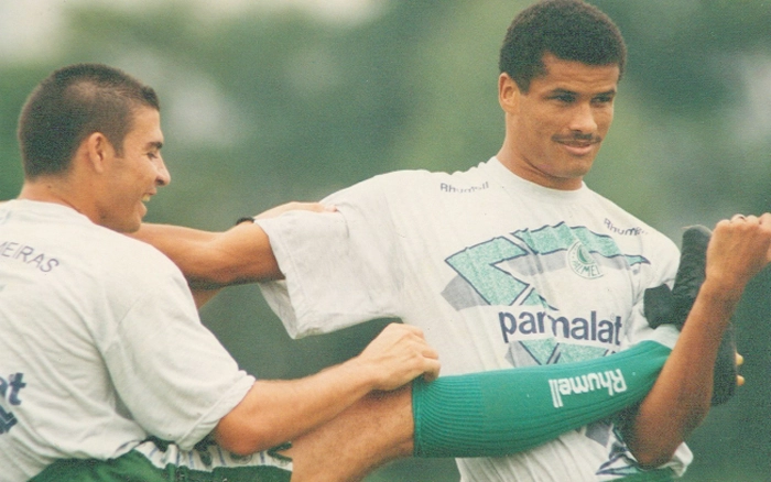 Com super time do Palmeiras, ficava fácil para Luizão ser artilheiro, com Rivaldo ao seu lado. Foto: iG/AP