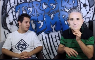 Lucas Reis e Frank "Tite" Fortes durante a Live. Foto: Reprodução/Facebook