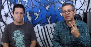 Lucas Reis e Frank Fortes durante a Live do Terceiro Tempo. Foto: Reprodução/Facebook