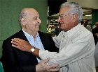Uma foto, uma hist&oacute;ria! Minelli e Dudu em um doce reencontro em festa de veteranos do Palmeiras
