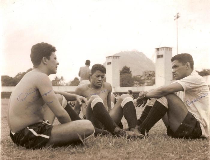 Da esquerda para a direita: Paulistinha, Amarildo e Garrincha