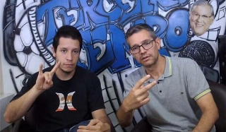 Lucas Reis e Frank Fortes na Live do Terceiro Tempo. Foto: Reprodução/Facebook