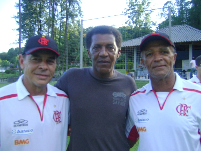 Cantarelli, Marinho (ex-zagueiro do Fla) e Jaime. Foto enviada por Jorge Balbino