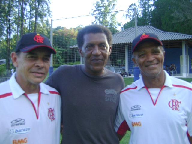 Cantarelli, Marinho (ex-zagueiro do Fla) e Jaime. Foto enviada por Jorge Balbino