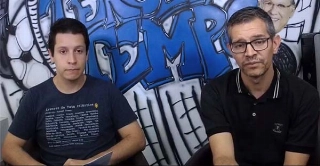 Lucas Reis e Frank Fortes na Live do Terceiro Tempo. Foto: Reprodução/Facebook