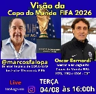 Oscar Bernardi na live de Marcos Falopa para avaliar a Copa do Mundo de 2026