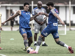 Zagueiro do Peixe está na lista de reforços que o argentino pediu ao Galo. Foto: Ivan Storti/Santos FC