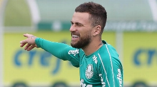 Lucas Lima, meio-campista do Palmeiras 