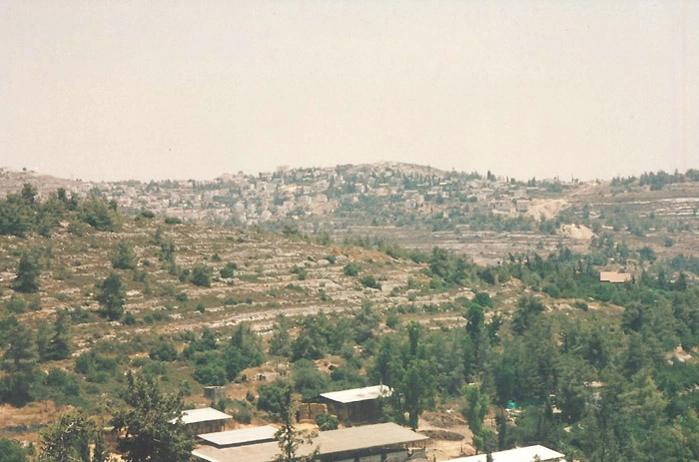 Paisagem heterogênea de Israel, misturando vales e colinas