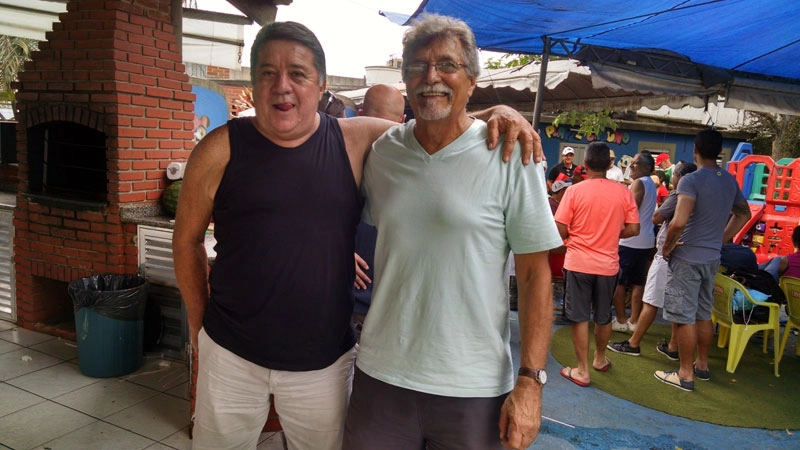 Em novembro de 2014. Leivinha e Gigi, grandes amigos. Foto enviada por Carlos Pietro