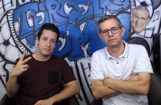 Lucas Reis e Frank Fortes debateram sobre a fase vivida por atletas do Verdão. Foto: Reprodução/Facebook