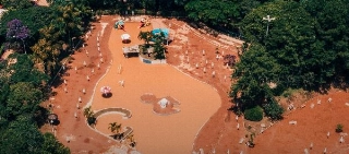 Imagens de drone mostram alagamento na sede social do São Paulo, no Morumbi. Foto: Gabriel Cabral/Folhapress/Via UOL