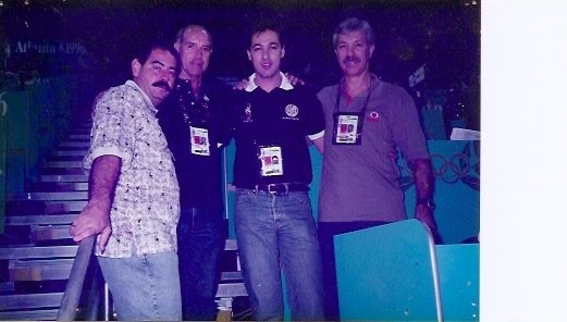 Em 1996, no Jogos Olímpicos de Atlanta, Rivellino, Gerson, Nivaldo Prieto e Hélio Rubens. Foto: Reprodução/ Facebook