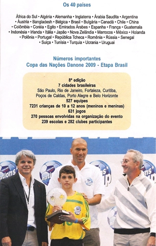Zidane promovendo a Copa da Na&ccedil;&otilde;es Danone 2009 - Etapa Brasil 