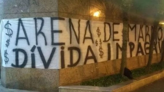 Torcedores alvinegros cobraram a direção do Timão. Foto: Reprodução