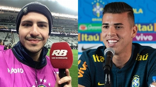 Jornalista da Bandeirantes e goleiro da Ponte Preta e da seleção. Fotos: Reprodução e Lucas Figueiredo/CBF