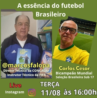 Marcos Falopa recebe o Prof. Carlos Cesar na live desta ter&ccedil;a-feira
