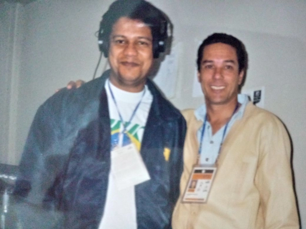 Luiz Alexandre Rodrigues (o Chokito) e Vanderlei Luxemburgo em Paris, durante a Copa da França,, em 1998