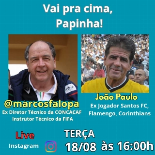 Jo&atilde;o Paulo, o 'Papinha da Vila', &eacute; o convidado de Falopa na live desta ter&ccedil;a-feira