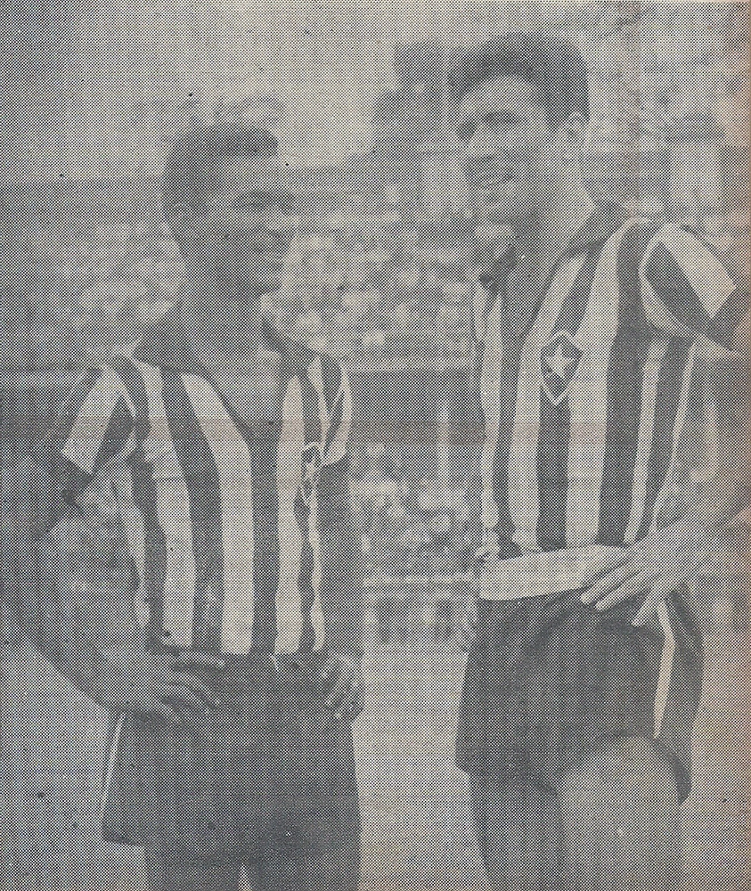 No Botafogo, em 1957, dois gigantes em lados opostos do mesmo time. Didi no ataque e Nilton Santos na defesa. Foto: Reprodução/A Gazeta Esportiva Ilustrada