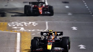 Mexicano tomou a liderança no começo e dominou em Marina Bay. Foto: Oracle Red Bull Racing