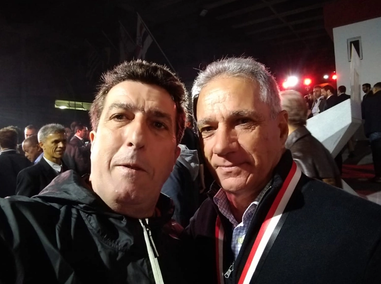 Carlos Alberto Spina e Zé Sérgio, em 7 de agosto de 2018, no 