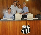 Achados & Perdidos: Milton Neves em sua reuni&atilde;o de despedida como conselheiro do Santos F.C