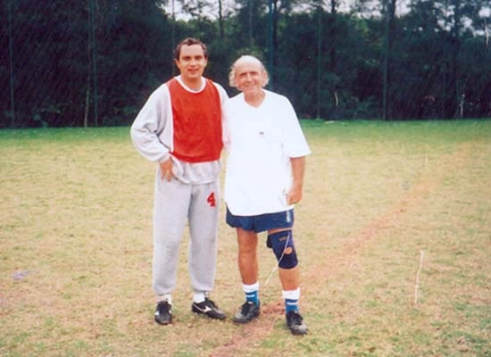 José Fernando com Branco, em campo. Foto: arquivo pessoal