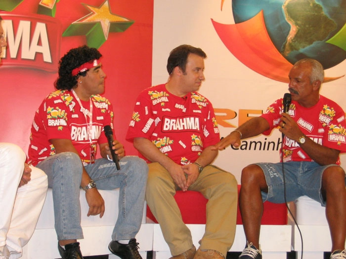 Da esquerda para a direita, Maradona, Maurício Torres e Júnior. Foto: Portal TT
