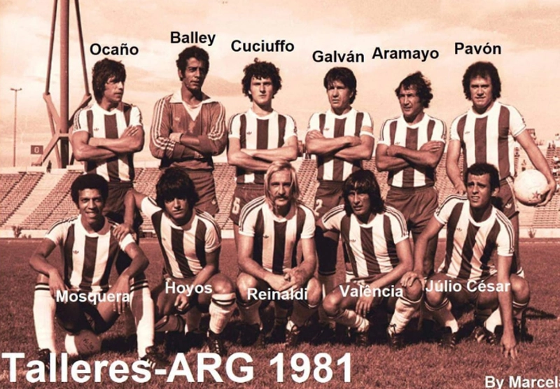 Julio César em 1981, com a camisa do Talleres, de Córdoba. Foto: Reprodução/Internet