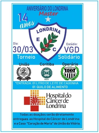 Londrina recebe evento com ex-craques com renda para o Hospital do C&acirc;ncer