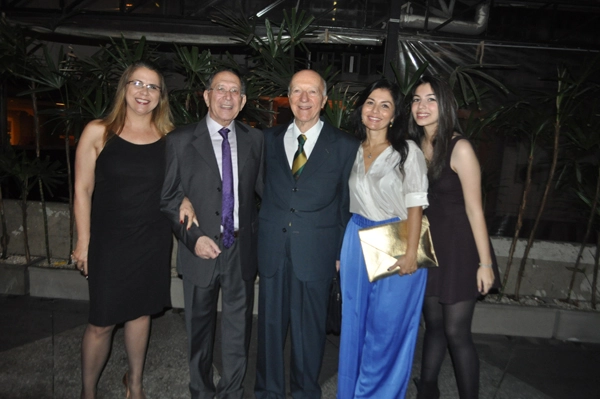 Rose, José Silvério, Claudio Carsughi, Claudia Carsughi e Gabriella Carsughi Caruso no Troféu Ford Aceesp na noite de 6 de dezembro de 2013, no Esporte Clube Sírio, em São Paulo. Foto: Marcos Júnior/Portal TT