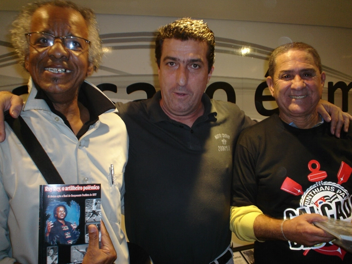 Ruy Rey, Carlos Alberto Spina e Palhinha, em setembro de 2011, no Parque São Jorge