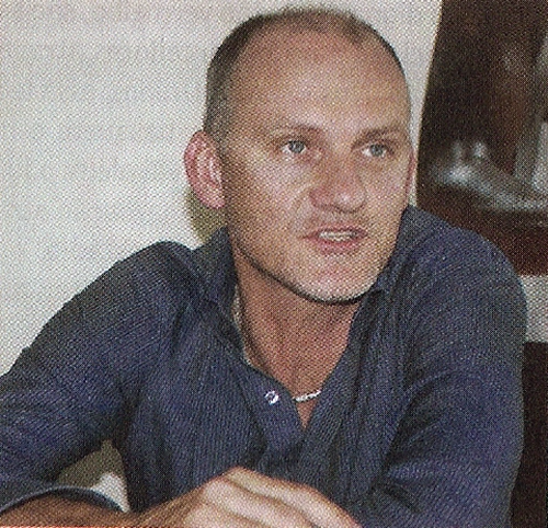 Foto de Taffarel em 2008 enquanto concedia entrevista para o jornal 